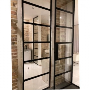 Home Villa wrought iron steel gass door China for sale