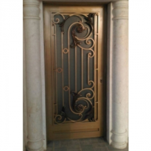 Middle Eastern-Style Wrought Iron Front Door China Design For Sale