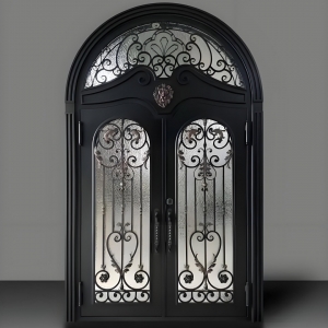 Heavy Duty Front Entrance Ornamental Wrought Iron Door China For Australia House