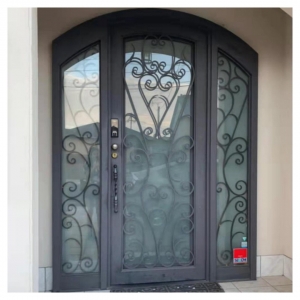 Entrance Door Customizable High-end Forged Iron Glass Door China