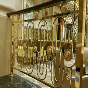 Bronze Iron Railing Balustrade China Design for Hotel Balcony Stair