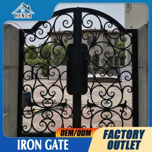 Luxury Decorative Wrought Iron Gate China Grand Entrance Iron Door