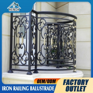 Balustrade Wrought Iron Railing Balcony Stair Outdoor Metal Railing China Design
