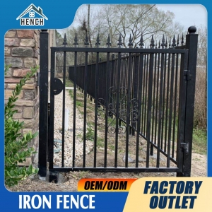 Best-selling 6ftx8ft Garden Black Metal Wrought Iron Fences Trellis Anti Rust Galvanized Steel Farm Fence Prices China Designs
