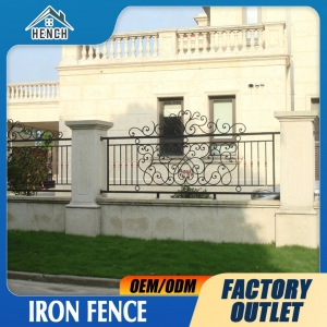 Luxury Fancy Wrought Iron Fence Panel Traditional Design Eco-Friendly Powder Coated China Design