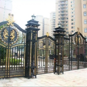 20ft Heavy Duty Steel Security Swing Gate Design China For Sale