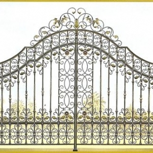 Customization 2026 Courtyard Wrought Iron Gate New Model Front Fence and Gates Unique Wrought Iron Gate Designs China