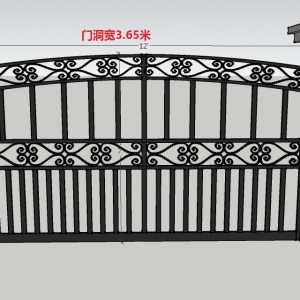 China Iron Works Wrought Iron Gate Aluminum Fence Gate Design 