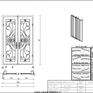 Hench wrought iron doors affordable in stock modern french iron door