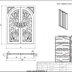 China wrought iron doors for home 